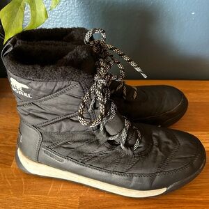 Sorel Black and White Winter Boots